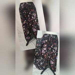 Torrid Plus Size Black Floral Maxi Hi Low Maxi Skort